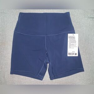 Lululemon NWT Align High-Rise Short 6" size 8 Blue Twill